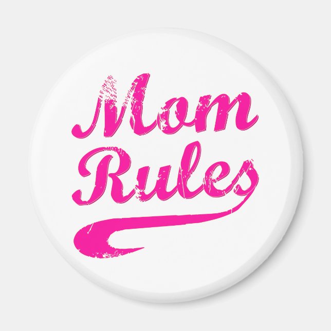 Mum Rules Funny Saying Magnet (Front)