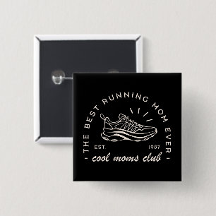 Mum run running runner club squad matching 15 cm square badge