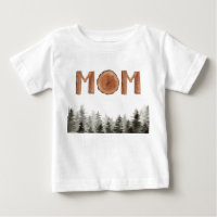 Mum Rustic Green Trees Baby T-Shirt