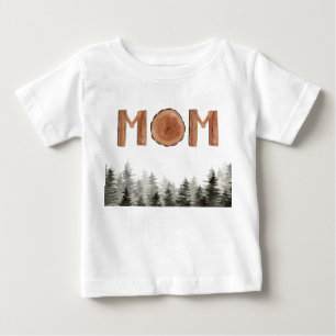 Mum Rustic Green Trees Baby T-Shirt