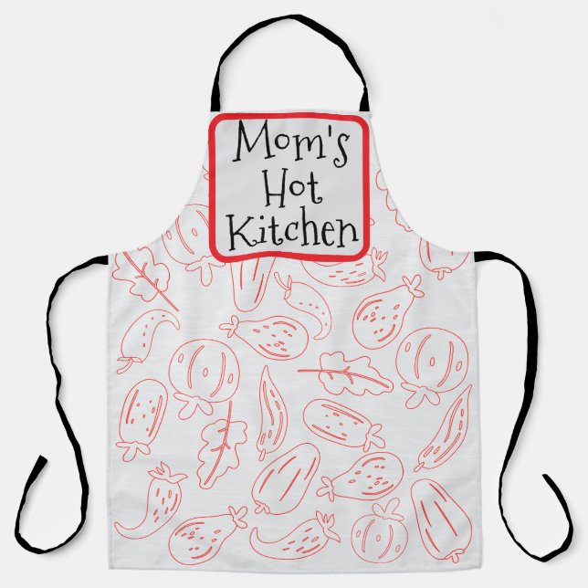 "Mum’s Hot Kitchen" Gift Apron (Front)
