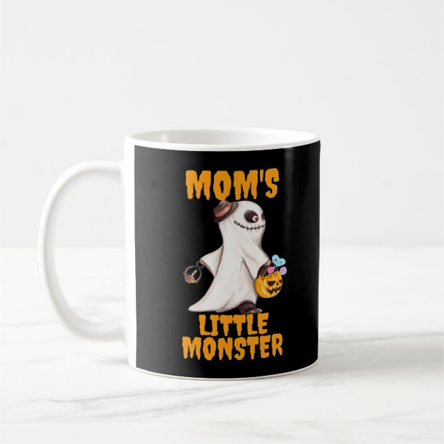 Mum’s Little Boo Monster Funny Graphic Coffee Mug (Left)