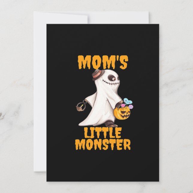 Mum’s Little Boo Monster Funny Graphic Holiday Card (Front)