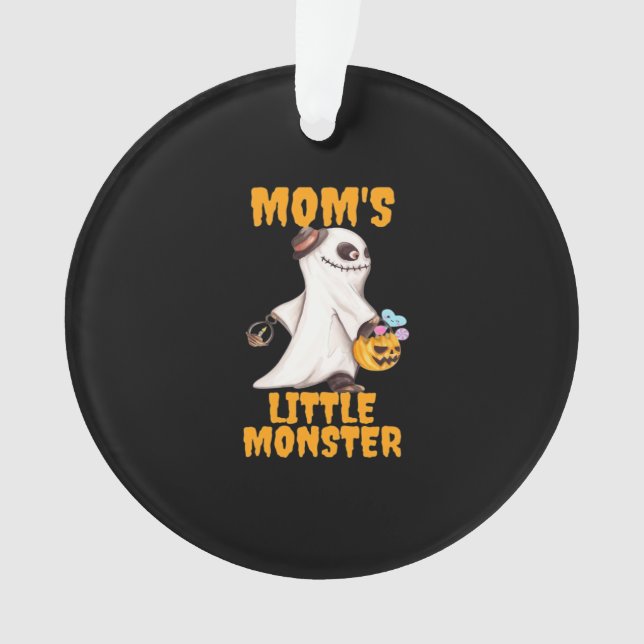 Mum’s Little Boo Monster Funny Graphic Ornament (Front)