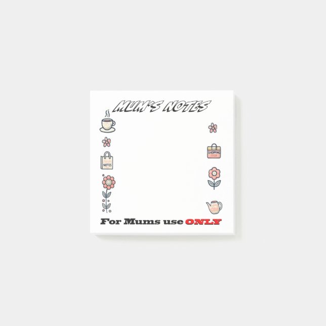 Mum’s Notes – Note Design (Front)