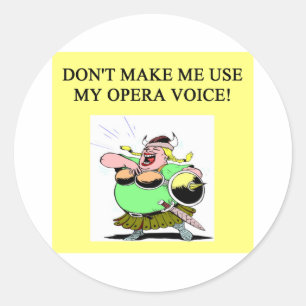 mum;s opera voice classic round sticker