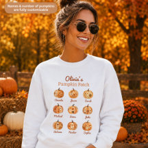 Mum’s Pumpkin Patch Customisable Womens Sweatshirt