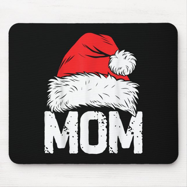 Mum Santa Christmas Family Matching Pyjamas Mama X Mouse Mat (Front)