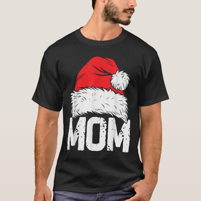Mum Santa Christmas Family Matching Pyjamas Mama X T-Shirt (Front)