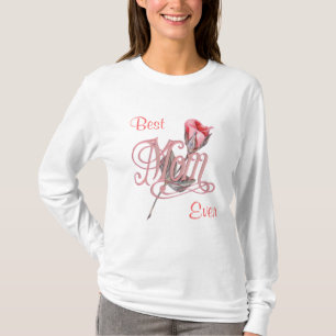 Mum Script and Rose T-Shirt