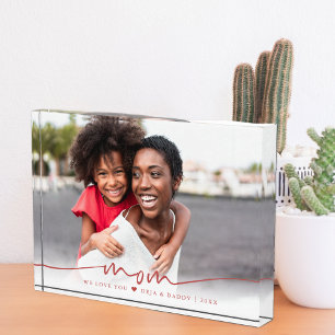 Mum Script Overlay   We Love You  Photo Block