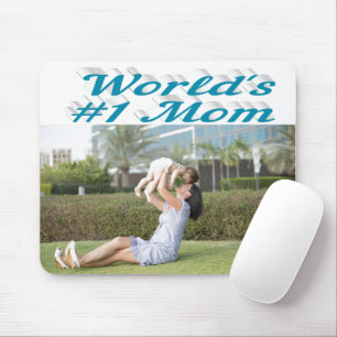 Mum sea blue photo mouse mat