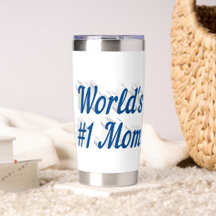 Mum sea blue text  insulated tumbler