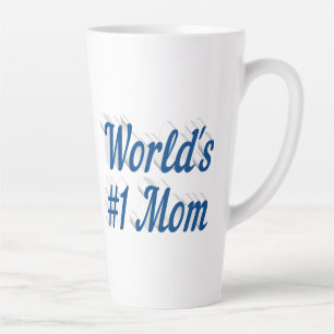 Mum sea blue text latte mug
