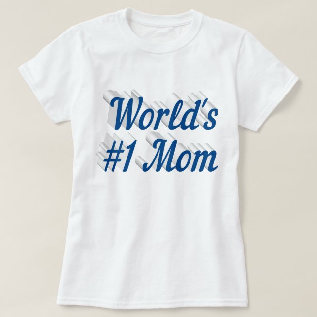 Mum sea blue text T-Shirt (Design Front)