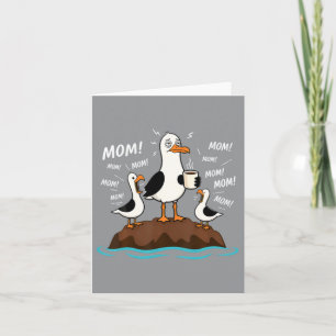 Mum Seagull Funny Mama Seagulls Mothers Day Humour Card