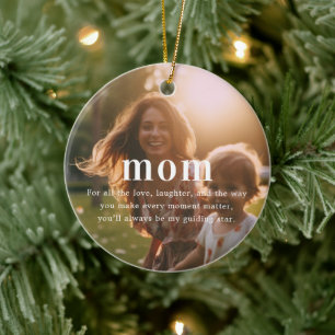 Mum   Sentimental Photo Keepsake Christmas Ceramic Tree Decoration