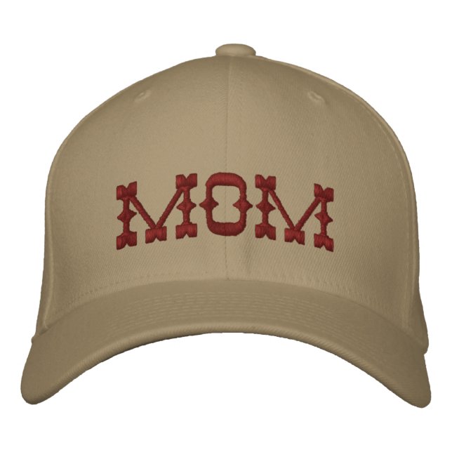 Mum Simple Modern Typography Custom Embroidered Hat (Front)