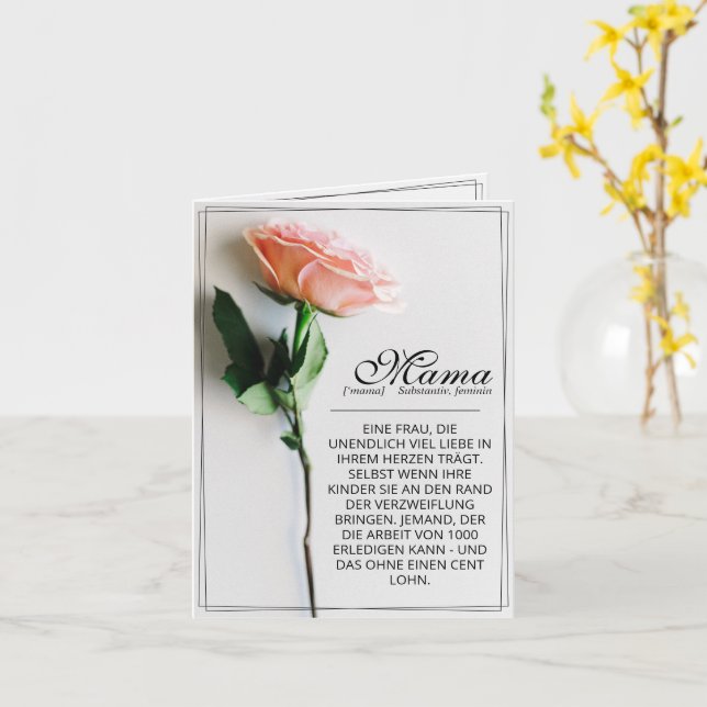 Mum – Simply Irreplaceable | Classic Card - Rose (Yellow Flower)