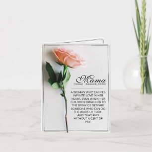 Mum – Simply Irreplaceable Classic Card - Rose M