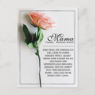 Mum – Simply Irreplaceable   Classic Card - Rose M