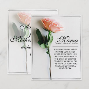 Mum – Simply Irreplaceable   Classic Card - Rose M