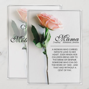Mum – Simply Irreplaceable   Classic Card - Rose M