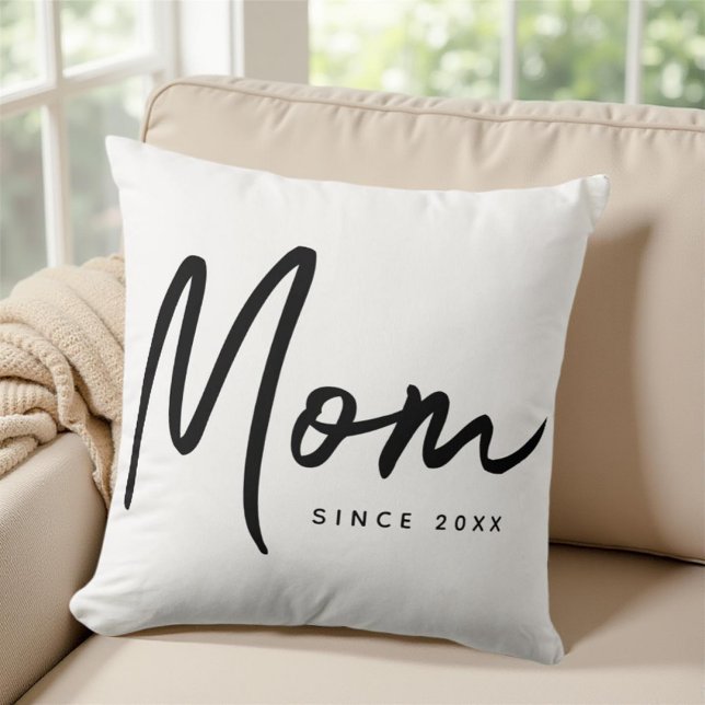 Mum Since 20XX Modern Simple Chic Cushion (Creator Uploaded)