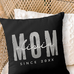 Mum Since 20XX Modern Simple Preppy Cushion