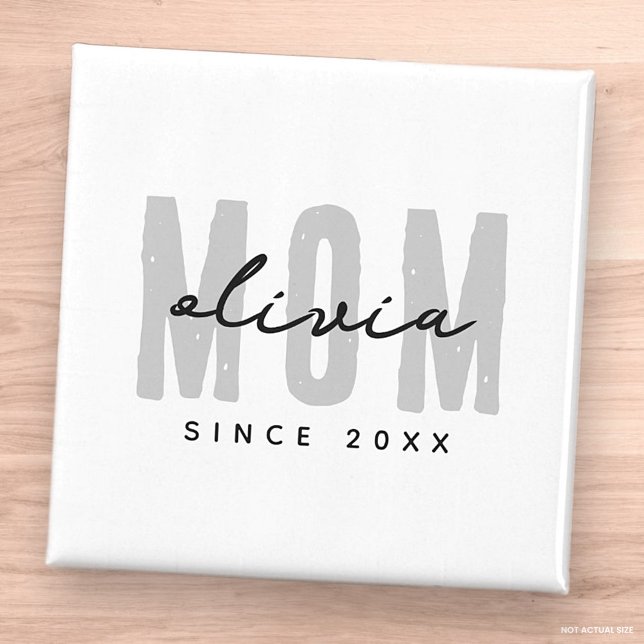 Mum Since 20XX Modern Simple Preppy Magnet (Creator Uploaded)