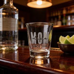 Mum Since 20XX Modern Simple Preppy Shot Glass