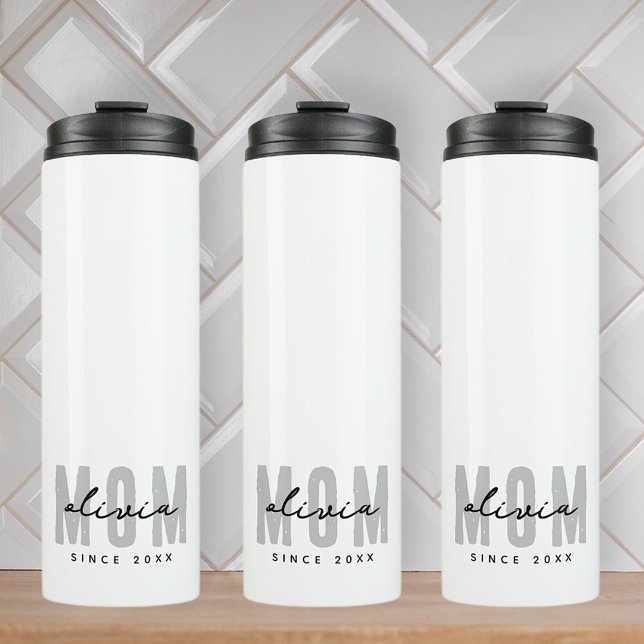 Mum Since 20XX Modern Simple Preppy Thermal Tumbler (Creator Uploaded)