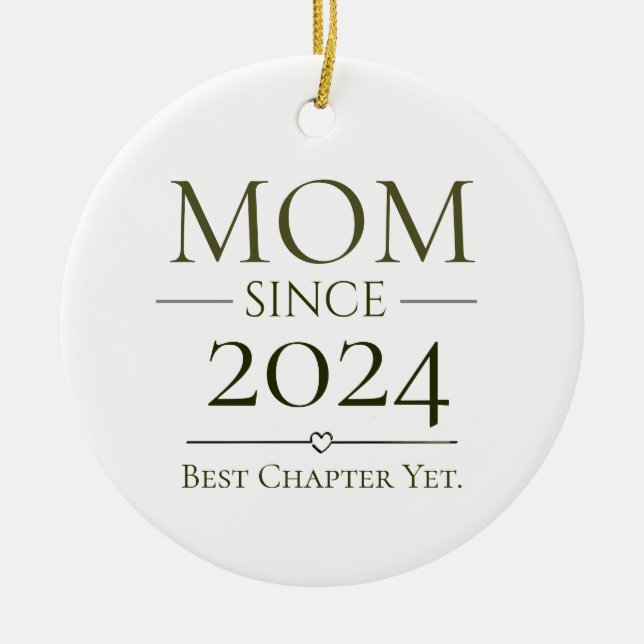 Mum Since Personalised Year Best Chapter Yet  Ceramic Tree Decoration (Front)