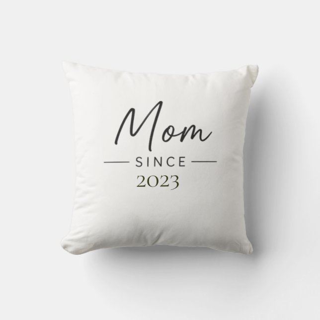 Mum Since Personalised Year Handwritten Minimal Cushion (Front)