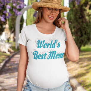 Mum Sky blue typography Mothers Day T-Shirt