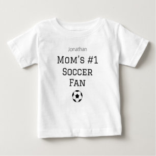 Mum Soccer Baby Name Custom Outfit T-Shirt