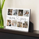 Mum & Sons Heart Script | Photo Grid Collage Plaque<br><div class="desc">A special and memorable photo collage gift for mum and sons The design features an eight-photo collage layout to display eight of your own special mum and son photos. "Mum Sons" is designed in a stylish black script and heart design calligraphy and customised with the mum and son's name. A...</div>