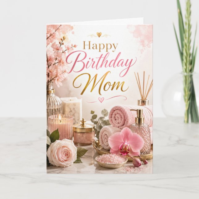 Mum Spa Birthday Card (Front)