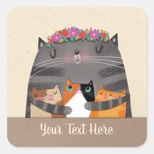 Mum Square Sticker (Front)