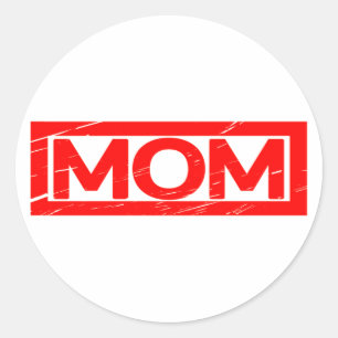 Mum Stamp Classic Round Sticker