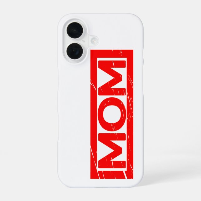 Mum Stamp iPhone 16 Case (Back)