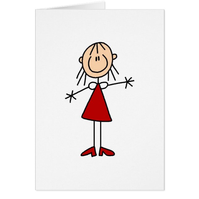 Mum Stick Figure Card (Front)