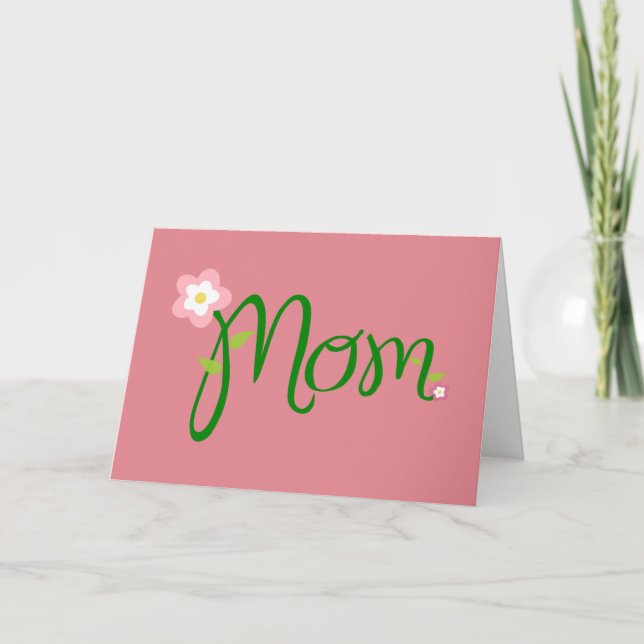 Mum Strawberry Pink Greeting Card (Front)