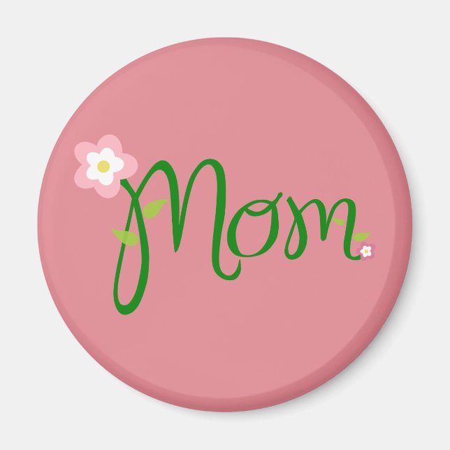 Mum Strawberry Pink Magnet (Front)