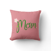 Mum Strawberry Pink Throw Pillow