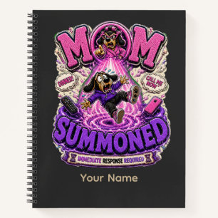 Mum Summoned Personalised Funny Mum T-Shirt, Custo Notebook