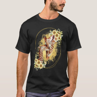 Mum Sunflower  Safari Africa Animal Kids Baby Gira T-Shirt