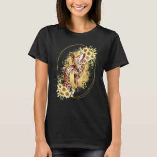 Mum Sunflower  Safari Africa Animal Kids Baby Gira T-Shirt