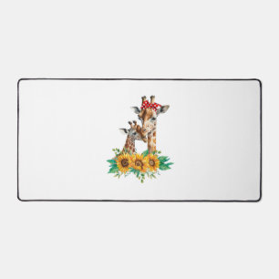 Mum Sunflower Safari Africa Animals Kids Cute Baby Desk Mat