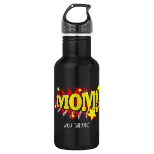 Mum Superhero Comic Burst Cartoon 532 Ml Water Bottle